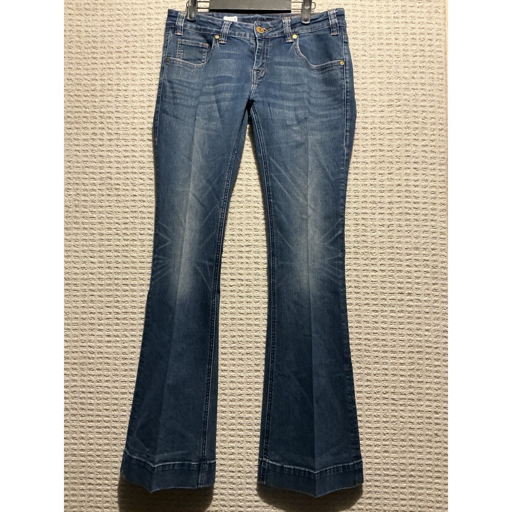 Rock & Roll Denim Women's Jeans Trousers 29x34 Flare Low Rise Dark Wash Rodeo